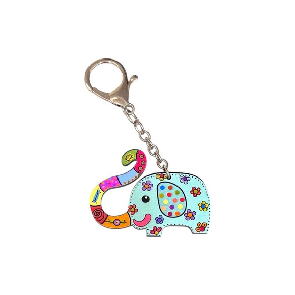 Accessories - Acrylic Cute Little Blue Elephant Key Chain #22101